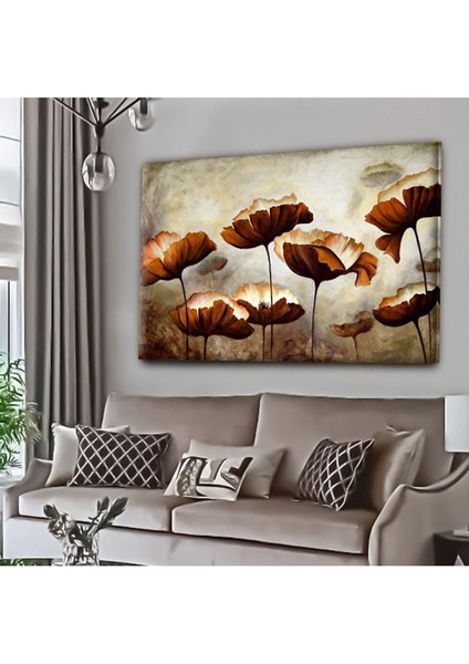 Dekoratif Tablonuz Dekoratif Modern Şık Çiçek Hd Baskı Kanvas Tablo E38