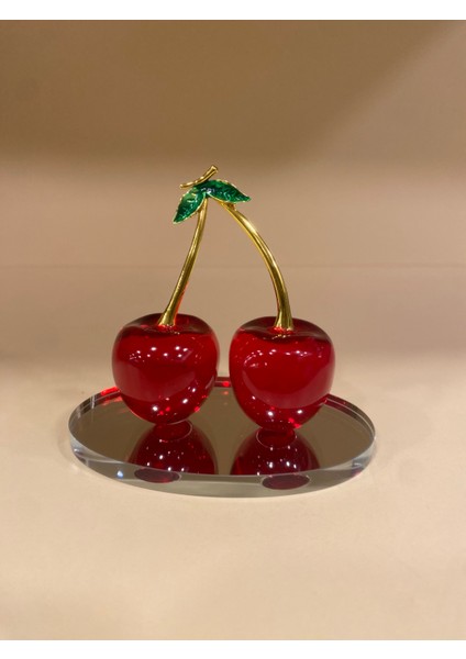 Dekoratif Kristal Kiraz Obje