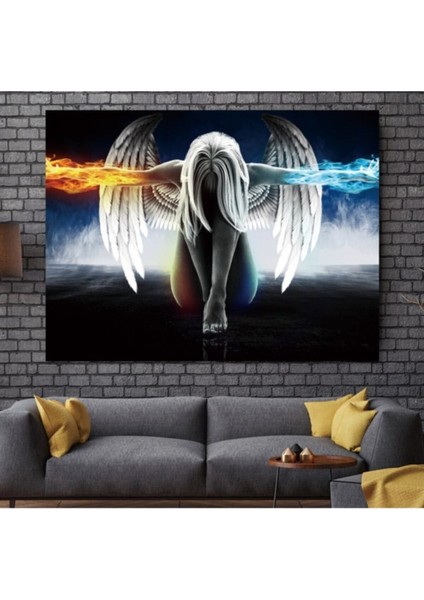 Fire Ice Angel Hd Baskı Kanvas Tablo fiyatları