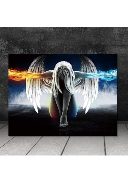 Fire Ice Angel Hd Baskı Kanvas Tablo modelleri
