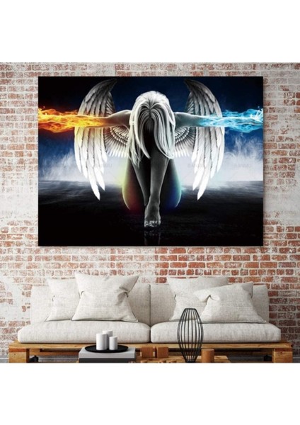 Fire Ice Angel Hd Baskı Kanvas Tablo fırsatları