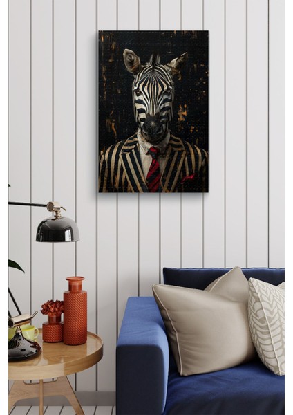Modernist Çizgili Takım Zebra Yağlı Hd Baskı Kanvas Tablo fırsatları