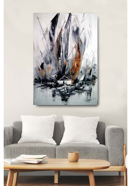 Yelkenliler Dekoratif Kanvas Duvar Tablosu Ev Ofis