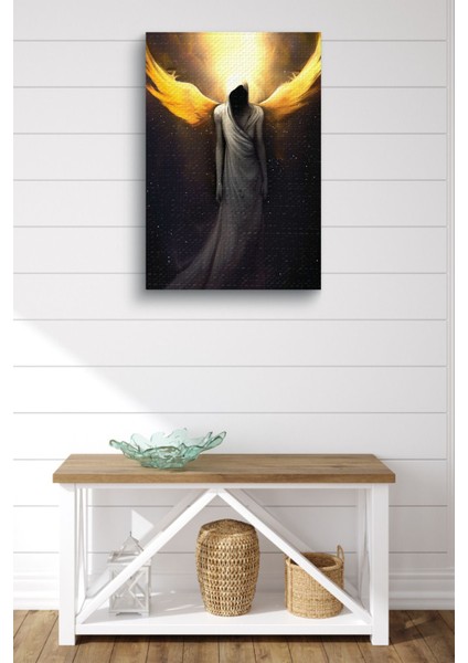 Sarı Kanatlı Ruh Yağlı Hd Baskı Kanvas Tablo fiyatları