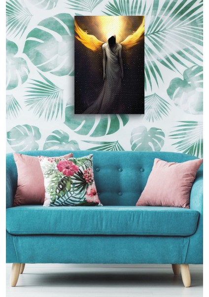 Sarı Kanatlı Ruh Yağlı Hd Baskı Kanvas Tablo indirimleri