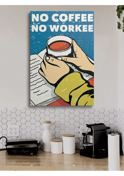 Cafe Caffe Cafeler Kahve Büfe Büfeler Için Abstract Trend Dekoratif Kanvas Canvas Tablo Tablol