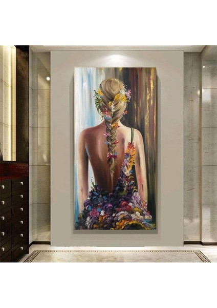 Yağlı Boya Görünümlü Tasarım Kadın Hd Kalite Hd Baskı Kanvas Tablo fiyatları