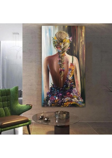 Yağlı Boya Görünümlü Tasarım Kadın Hd Kalite Hd Baskı Kanvas Tablo indirimleri