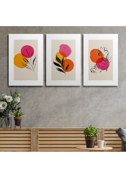 3'Lü Set Kanvas Duvar Tablosu Canvas Tablo Boho Klasik Modern Eu 190