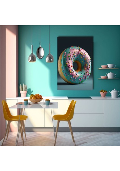 Donut Makaron Mutfak Pastahane Ve Kafelere Asmalık Hd Baskı Kanvas Tablo fiyatları