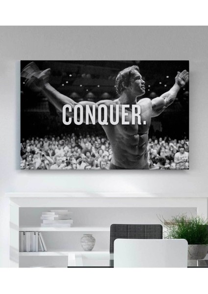 Arnold Schwarzenegger Vücut Geliştirme Motivasyon Hd Baskı Kanvas Tablo