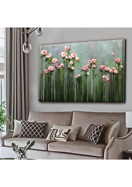 Dekoratif Tablonuz Dekoratif Modern Şık Çiçek Hd Baskı Kanvas Tablo E24