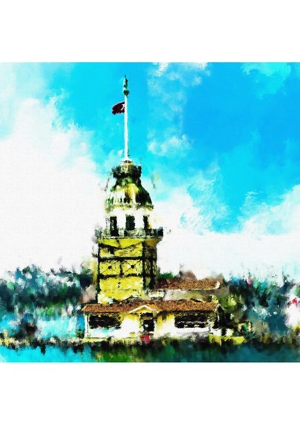 Dekoratif Flagpole Duvar Hd Baskı Kanvas Tablo