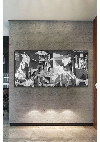 Pablo Picasso Guernica Hd Baskı Kanvas Tablo Dev Boy (120 X 60 Cm )