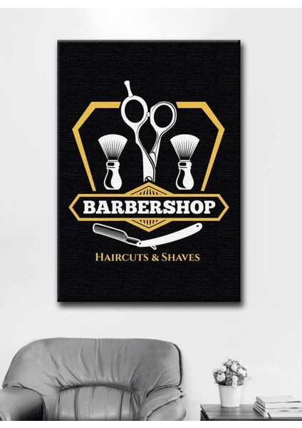 Dekoratif Berber Model,Shop Hd Baskı Kanvas Tablo