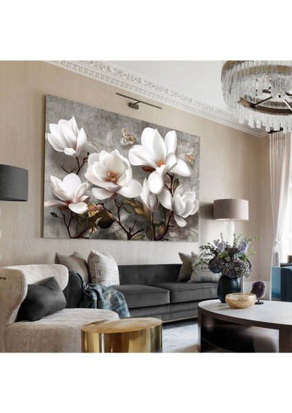 Yağlı Boya Efektli Çiçek Demeti (Premium Kalite) Tablosu Harikabirev