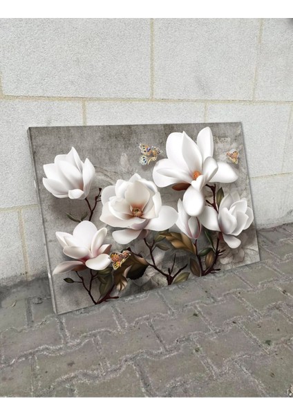 Yağlı Boya Efektli Çiçek Demeti (Premium Kalite) Tablosu Harikabirev modelleri