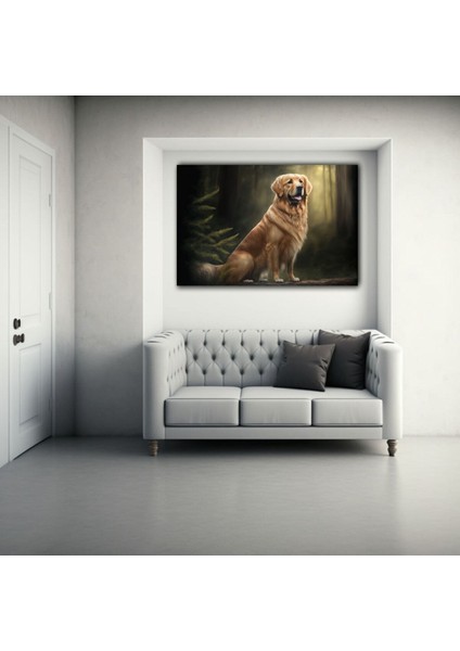 Golden Köpek En Yakın Arkadaş Hd Baskı Kanvas Tablo