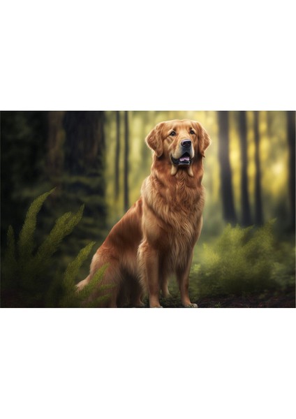 Golden Köpek En Yakın Arkadaş Hd Baskı Kanvas Tablo