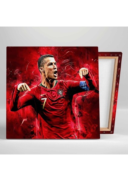 Cristiano Ronaldo Portekiz Cr7 Futbol Hırs Hd Baskı Kanvas Tablo fiyatları