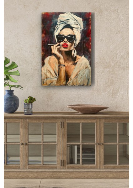 Yağlı Boya Görünümlü Kadın Portre Hd Baskı Kanvas Tablo