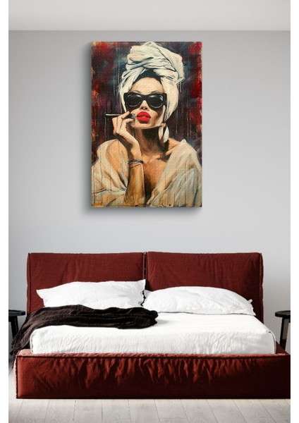 Yağlı Boya Görünümlü Kadın Portre Hd Baskı Kanvas Tablo modelleri