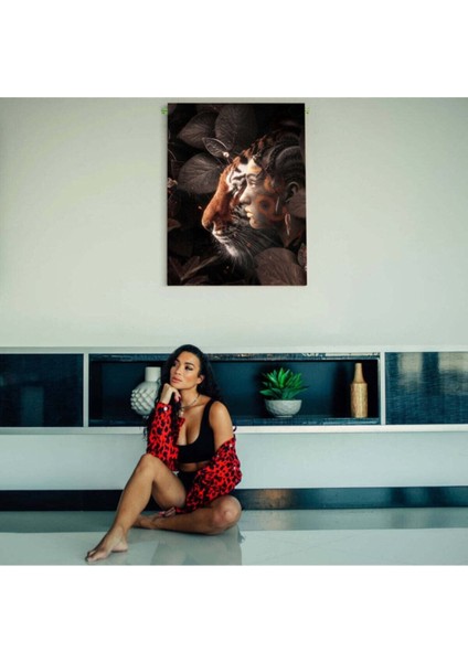 Dekoratif Tiger & Women Hd Baskı Kanvas Tablo modelleri