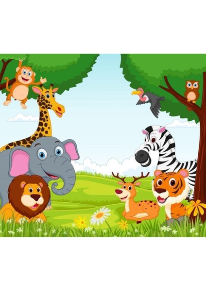 Dekoratif Çocuk Odası Cuttie Best Friends Duvar Hd Baskı Kanvas Tablo