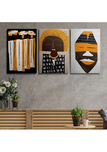 3'Lü Set Kanvas Duvar Tablosu Canvas Tablo Boho Klasik Modern Eu 216