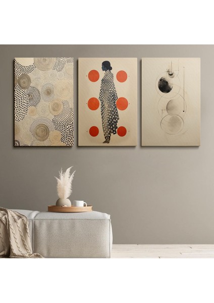 3'Lü Set Kanvas Duvar Tablosu Canvas Tablo Boho Klasik Modern Eu 181