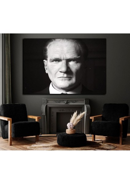Atatürk Modelli Dekoratif Şık Hd Baskı Kanvas Tablo