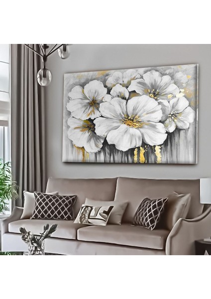 Dekoratif Tablonuz Dekoratif Modern Şık Çiçek Hd Baskı Kanvas Tablo E39