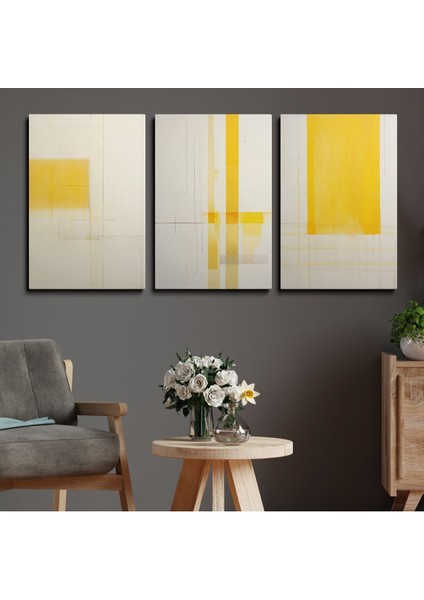 3'lü Set Kanvas Duvar Tablosu Canvas Tablo Boho Klasik Modern Eu 183