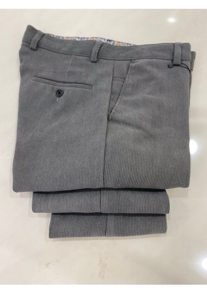 Rahat Kesim Kışlık Içi Polarlı Gri Erkek Kadife Baba Pantolon fırsatları