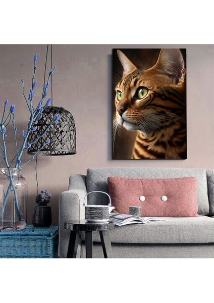 Bengal Kedı Hd Baskı Kanvas Tablo