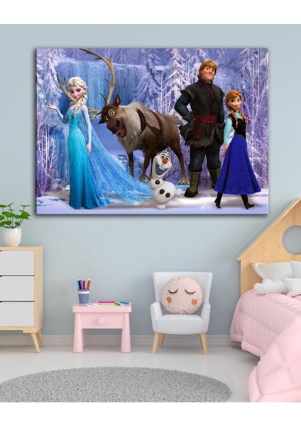 Karlar Ülkesi Elsa Çocuk Odası Tabloları