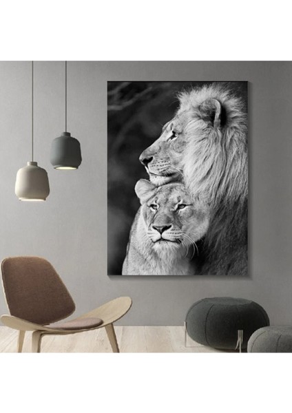 Aslan Leopar Hd Baskı Kanvas Tablo ASL-170-91