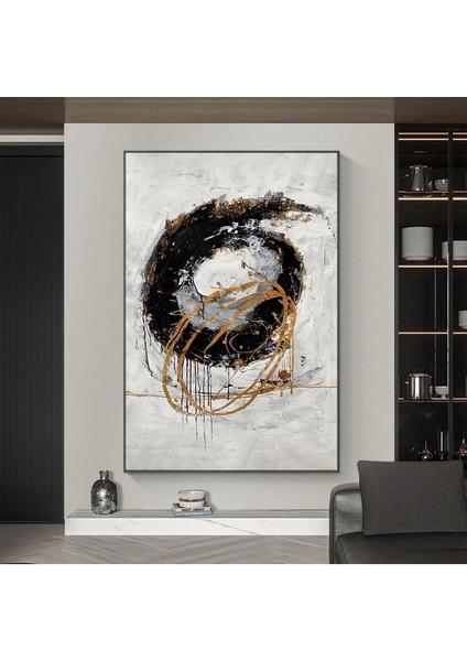 Yağlı Boya Görünümlü Soyut Tablo