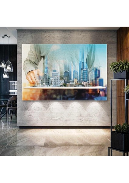 Şehir Planlaması Emlak Real Estate Emlakçı Inşaat Hd Baskı Kanvas Tablo