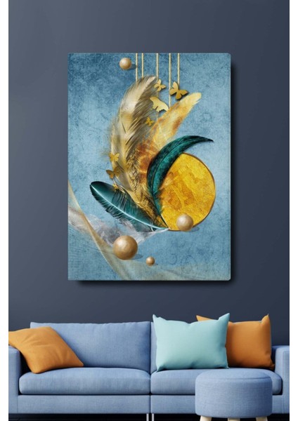 Dekoratif Soyut Tüy Sürreal Kanvas Duvar Tablosu 50X70 cm