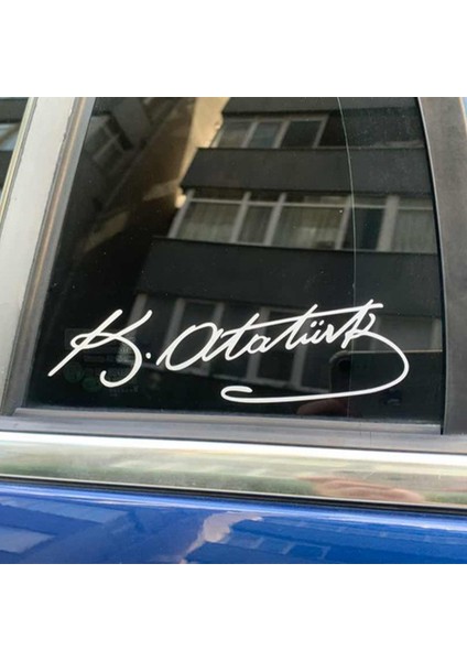 Atatürk İmza Sticker - Kemal Atatürk Sticker - Kemal Atatürk İmza Sticker - Atatürk Sticker - Oto Sticker - Araba Sticker - Araç Sticker