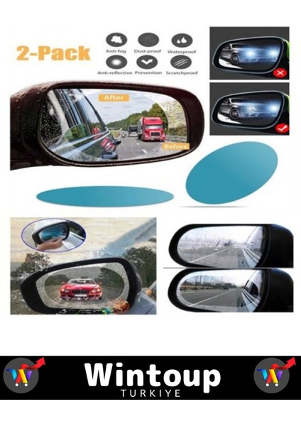 Özel Model Uzun Ömürlü Araç Yan Ayna Yağmur Kaydırmaz Cam Film 1 Çift fiyatları