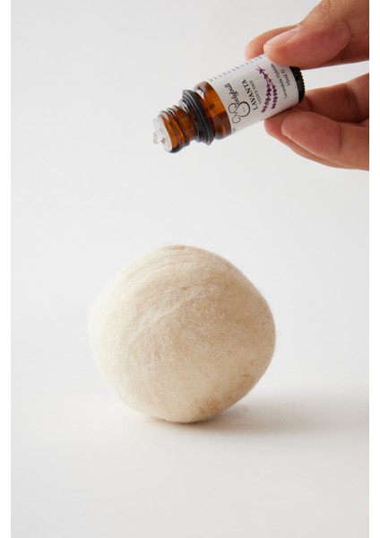 Woolyball Yün Çamaşır Kurutma Makinası Topu-3 Adet Xl %100 Organik 10 ml Doğal Esans (5 ml Doğal Esans Hediye)
