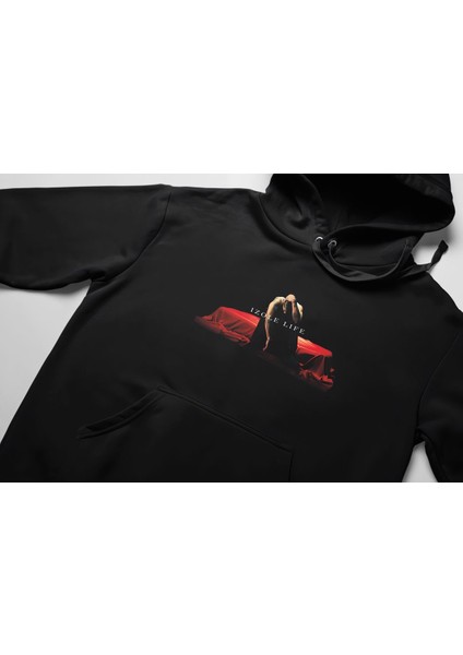 Çakal Izole Life Baskılı Oversize Premium Sweatshirt Hoodie