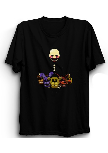 Five Nights At Freddy's, Puppet And The Animatronics, Fnaf, 5naf, Oyun Pamuk Tişört