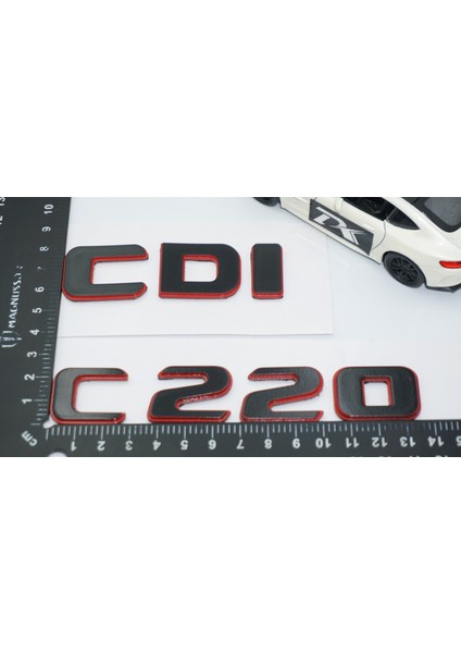 C 220 Cdi Bagaj Kırmızı Siyah Abs Yazı Logo Benz Ile Uyumlu modelleri