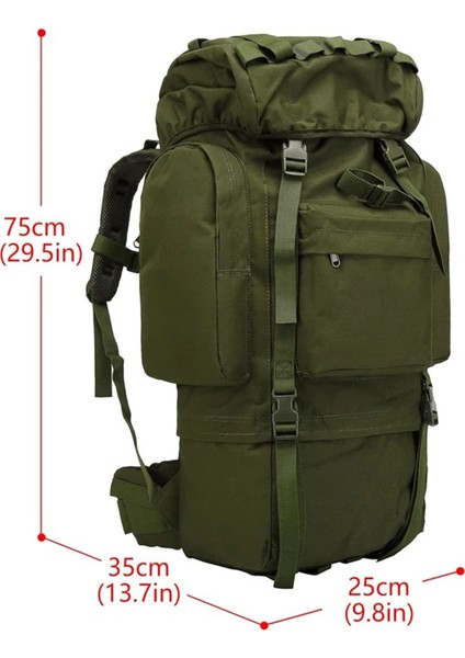 Outdoor Kamp ve Dağcılık 65 Litre Sırt Çantası Haki BL023