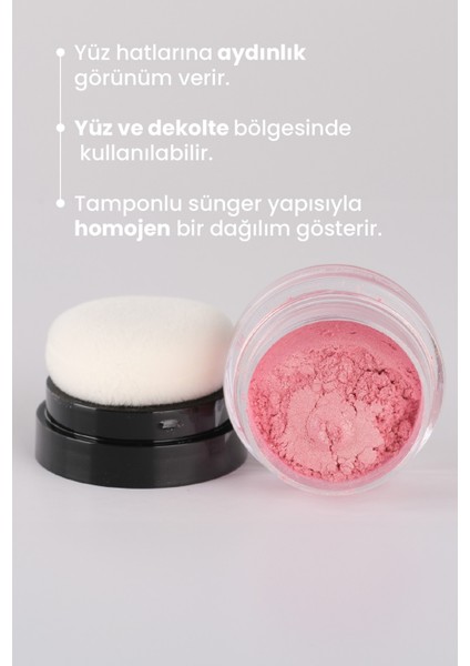 Bade Natural Sparkle Powder Shinny Pink - Çok Amaçlı Toz Işıltılı Aydınlatıcı