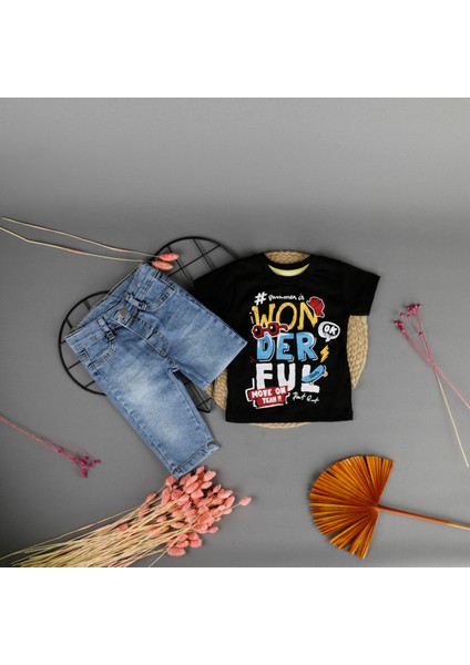 Wonderful Baskılı Erkek 2'li Takım