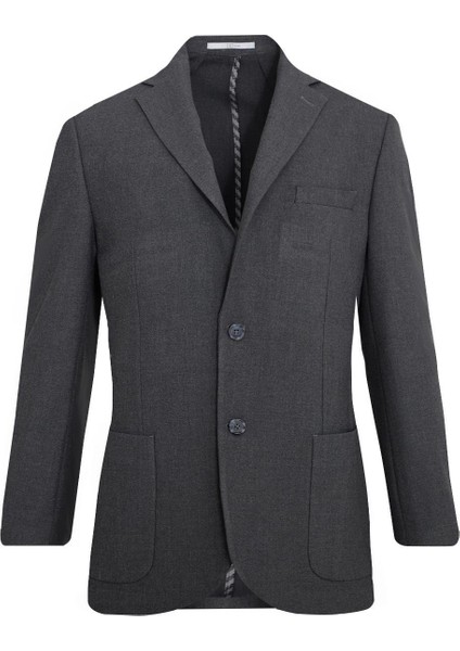 Antrasit Comfort Fit Mono Yaka 6 Drop Modular Takım Elbise